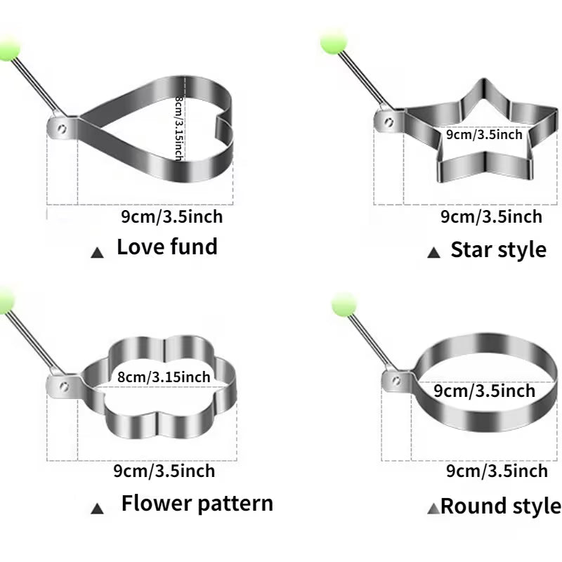 Stainless Steel Egg Ring Mold for Breakfast Cooking