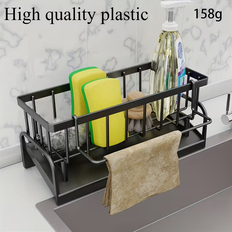 Multifunctional PP Sponge Holder Faucet Mount Space Saving