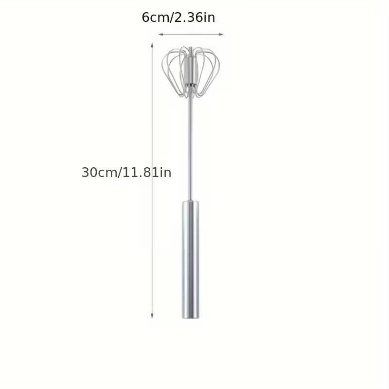 Stainless Steel Hand Push Whisk and Milk Frother
