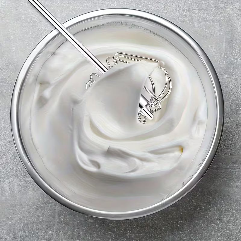 Stainless Steel Hand Push Whisk and Milk Frother