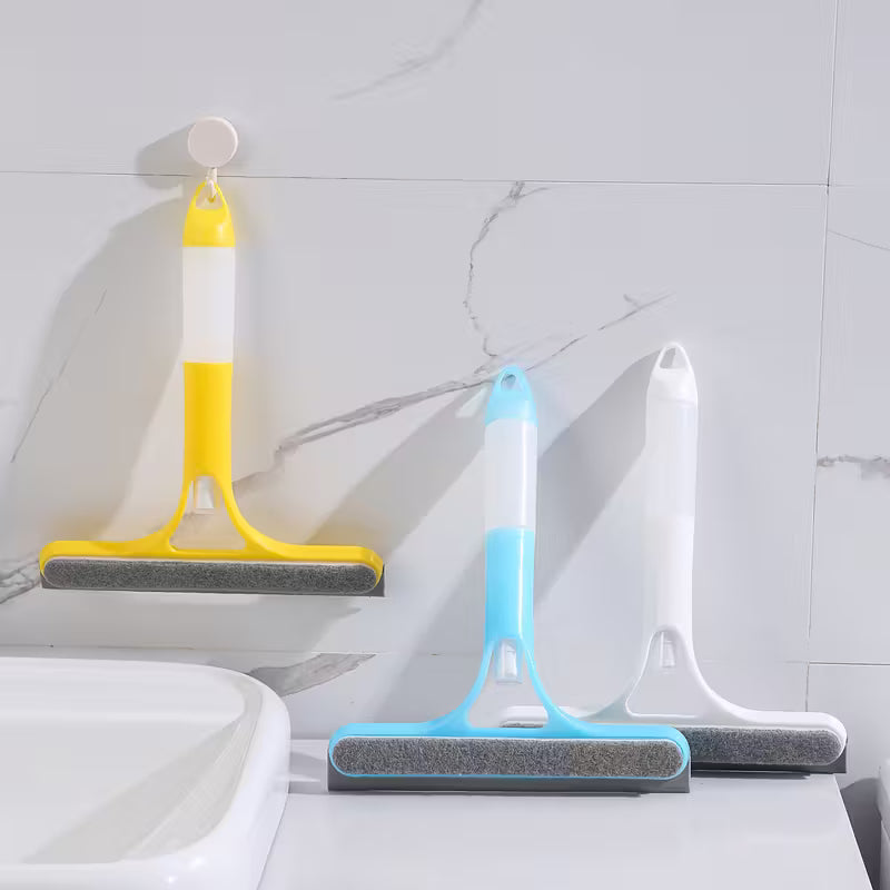 3 in 1 Window Squeegee Brush and Microfiber Cleaning Tool
