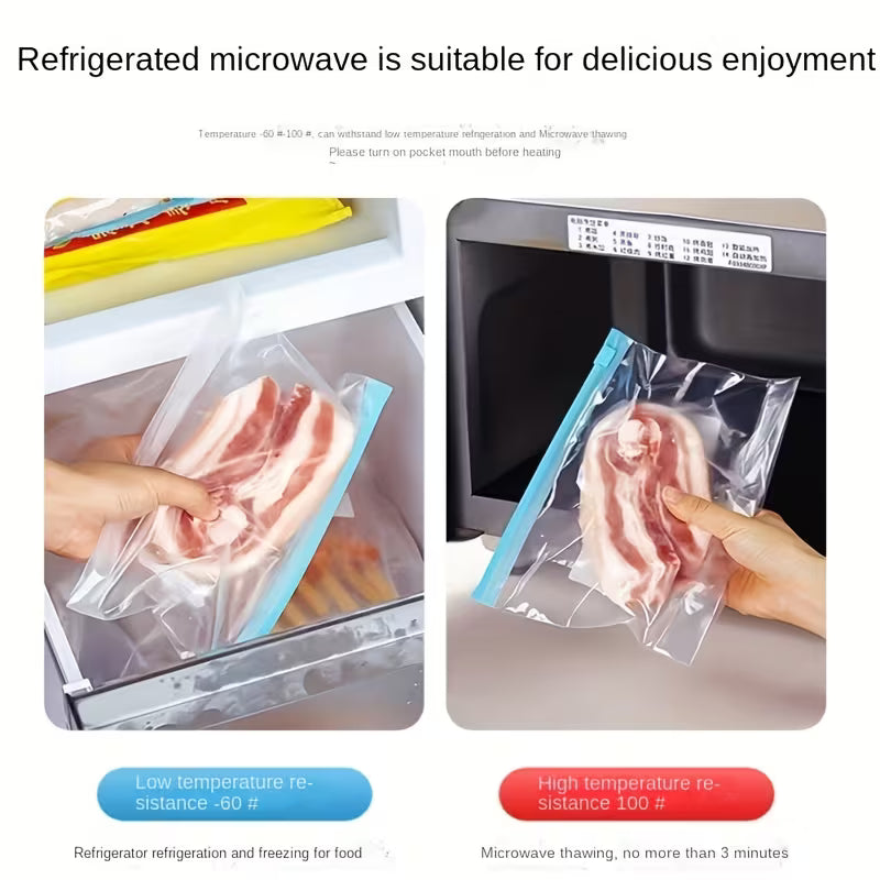 Reusable Leakproof Food Storage Bags for Freezer