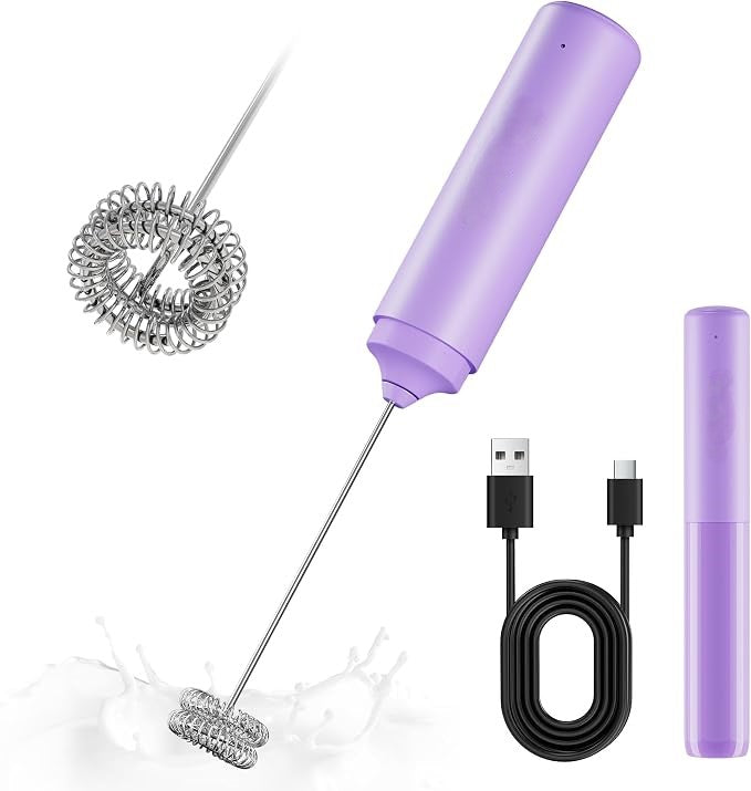 Rechargeable Handheld Milk Frother Electric Whisk Kitchen Tool