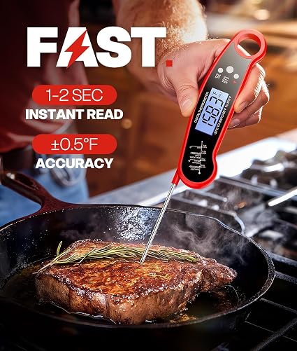 Digital Instant Read Meat Thermometer for Grilling BBQ