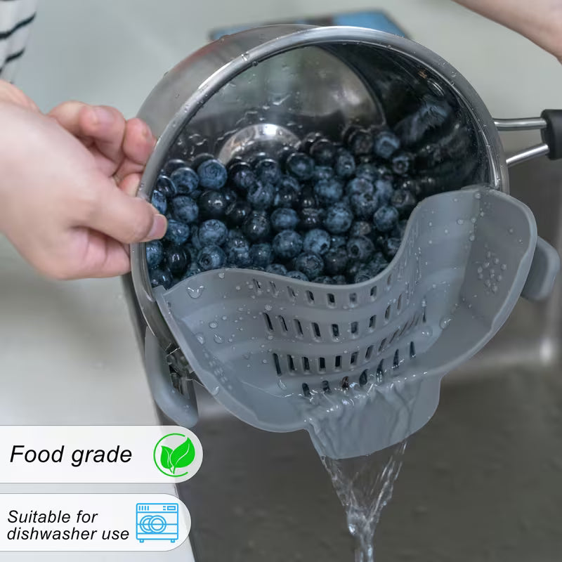 Clip On Strainer Colander for Pots and Pans