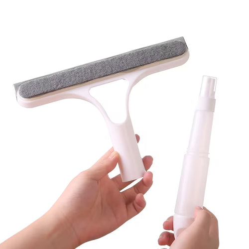3 in 1 Window Squeegee Brush and Microfiber Cleaning Tool