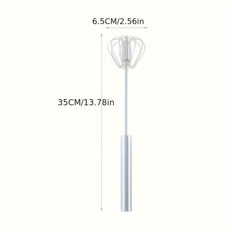 Stainless Steel Hand Push Whisk and Milk Frother